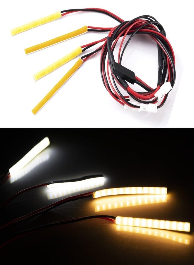 مجموعة شرائط إضاءة LED من مورلوردي للسيارات التي تعمل بالتحكم عن بعد - مجموعة مصابيح أمامية وخلفية ومصابيح هيكل لشاحنة TRX Slash 4WD قصيرة المسار بمقياس 1/16، قطع غيار مُحسّنة - Image 3